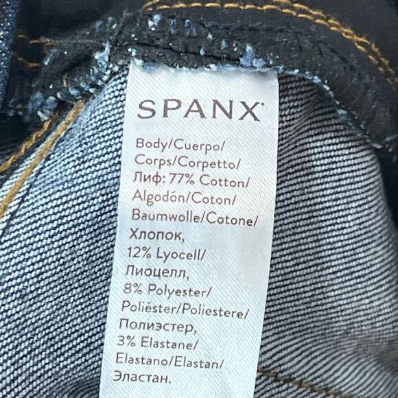 Spanx Jeanish Leggings Tummy Shaping Faux Front Pockets Blue Women XS - Picture 7 of 8